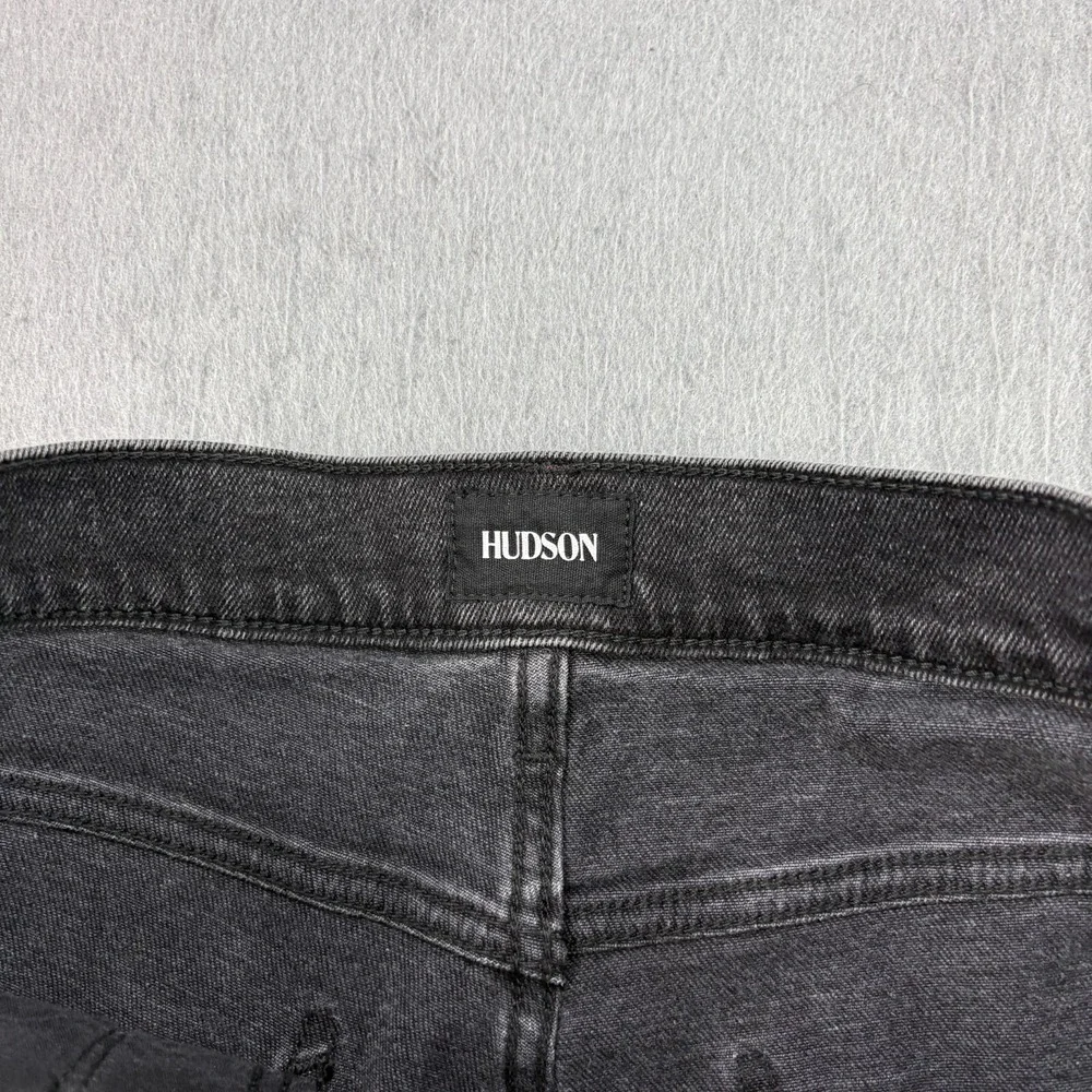 Hudson‎ Jeans Mens 29x33 Black Ethan Biker Skinny Distressed Denim Stretch NEW